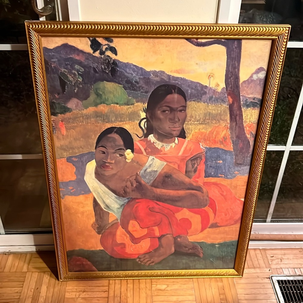 Art - Framed Paul Gauguin Print Nafea faa Ipoipo aka When Will You Marry